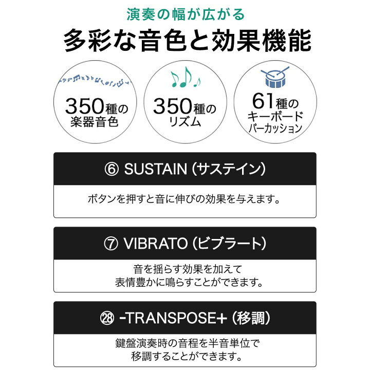 楽天市場】【楽天1位】 RiZKiZ 電子キーボード 61鍵盤 選べるスタンド 