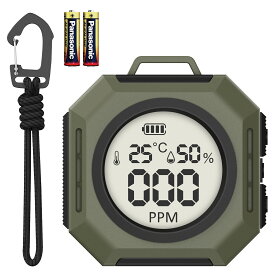 『2025年新登場 日本アウトドア専用設計』一酸化炭素チェッカー 3in1一酸化炭素濃度/温度/湿度 高精度 瞬間検知 0PPM〜検知 Monons 大画面 大文字 大音量 日本語 乾電池付き 一酸化炭素検知器 一酸化炭素警報器 キャンプ