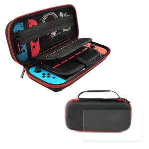 【クーポンで2点購入と30%OFF】Nintendo Switch ケース Switch 有機ELモデル OLED 液晶保護シート付き 収納バッグ 保護カバー ゲームカード 最大20枚収納 ハードケース ニンテンドー ナイロン eva材料