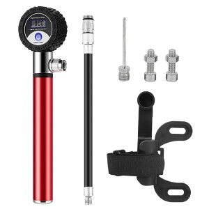 空気入れ スポーツ自転車 ロードバイク 仏式 米式 単位切替 見やすい バックライト付き 携帯ポンプ 自転車用空気入れ ハンドポンプ 操作簡単 空気圧をチェックできる デジタル空気圧計 軽