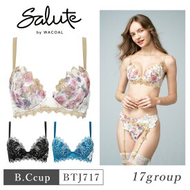 25%OFF ワコール Wacoal サルート salute 17グループ 17G Real Up Bra リアルアップブラ 3/4カップブラジャー 下着 単品 レディース 女性 B・Cカップ BTJ717
