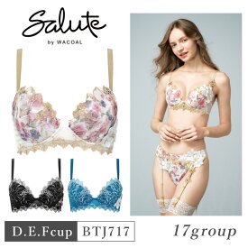 25%OFF ワコール Wacoal サルート salute 17グループ 17G Real Up Bra リアルアップブラ 3/4カップブラジャー 下着 単品 レディース 女性 D・E・Fカップ BTJ717