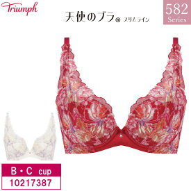 28％OFF トリンプ Triumph 天使のブラ スリムライン 3/4カップ ブラジャー レーシィ TR582-2 ランジェリー 下着 女性 レディース (B・Cカップ）10217387 m_se za-ik