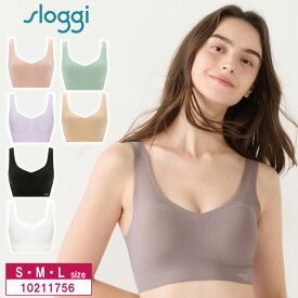 トリンプ Triumph スロギー sloggi G068 ZERO FEEL オーガニックコットン カップ付きハーフトップ ノンワイヤー 無縫製 綿混 (S・M・Lサイズ) 10211756 scp bu_tr