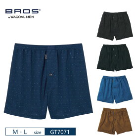 25％OFF wacoal BROS メンズ ブロス バイ ワコールメン なめらかな肌ざわりで、やわらかなはき心地。 レーヨンドットトランクス 前開き M・Lサイズ GT7071