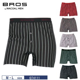 20%OFF wacoal BROS メンズ ブロス バイ ワコールメン しめつけすぎず、ダブつかない。 フィットトランクス 前開き M・Lサイズ GT4111 バレンタイン