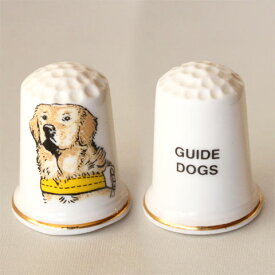 ガイドドッグ　Guide Dogs 盲導犬　ラブラドール　レトリバー　Labrador Retriever　ドッグ Dog　犬のシンブル 指貫き　ソーイングコレクション　 P12Jul15