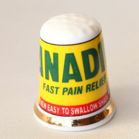 Anadin アナディンイギリスの薬　頭痛薬　痛み止め シンブル　指貫き イギリス　アドバタイジング　ADVERTISING　広告