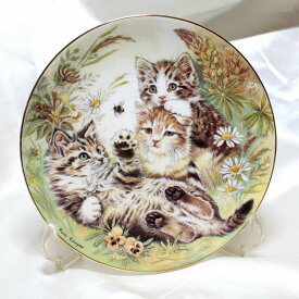 可愛らしい子猫の絵皿 Whoops a Daisy ロイヤルウースター Royal Worcester RSPCA設立150周年記念 コレクターズ プレート ねこ Cat キャット 絵皿 ウォール 飾り皿 プレゼント ギフト 【中古】 【送料無料】