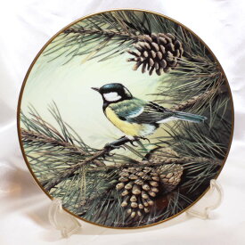 RSPB 100周年 シジュウカラ グレートティット Great Tit 25,000枚 限定発行 ウェッジウッド WEDGWOOD イギリス 絵皿 ウォール プレート 飾り皿 プレゼント ギフト 【中古】 【送料無料】