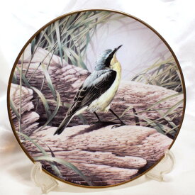 RSPB 100周年 ウィーティア　wheatear　ハシグロヒタキ 25,000枚 限定発行 ウェッジウッド WEDGWOOD イギリス 絵皿 ウォール プレート 飾り皿 プレゼント ギフト 【中古】 【送料無料】