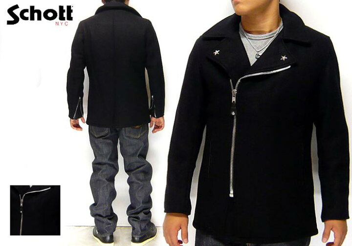 楽天市場】Schott[ショット] 769 WOOL PEA COAT ZIP FRONT/ジップ  