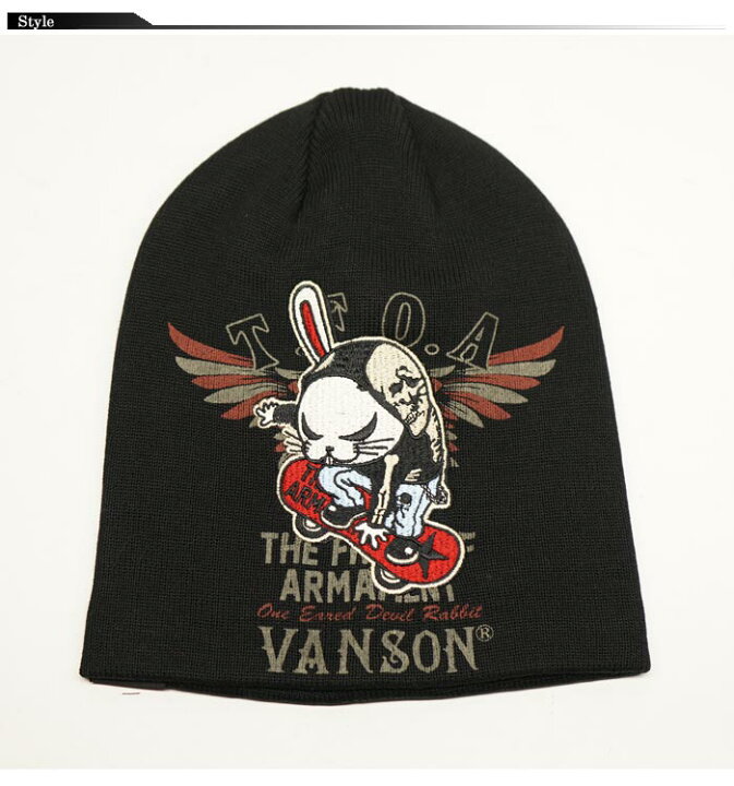 楽天市場】VANSON バンソン クローズ WORST コラボ デスラビット 刺繍 