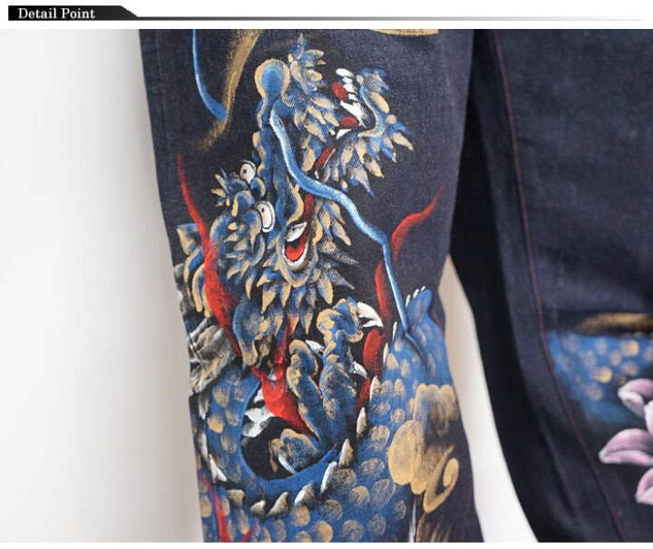 楽天市場】禅 ZEN 和柄 京雅 手描き ジーンズ デニム 日本製 ゼン 
