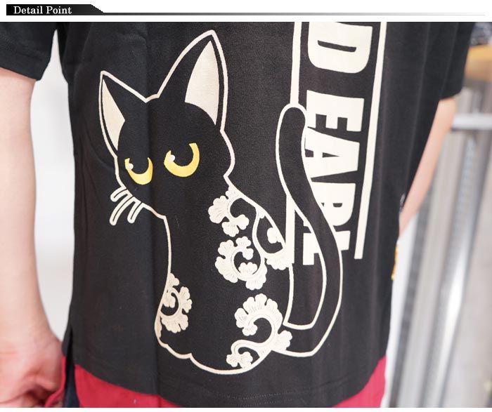 楽天市場】LIN 和柄 Tシャツ メンズ 半袖 黒猫のLamyとネズミのEarl