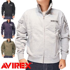 AVIREX アヴィレックス ジップアップ ファティーグ スウェット ジャケット メンズ 783-3930011 送料無料