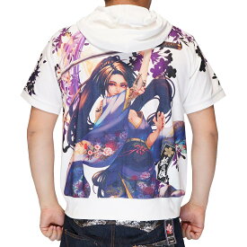 抜刀娘 バットウムスメ 絡繰魂 和柄 パーカー メンズ 美麗 穂乃花 242881 送料無料