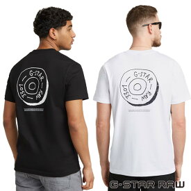 ジースター ロウ G-STAR RAW Tシャツ 半袖 メンズ Button Illustration T-Shirt D25694-C336 送料無料