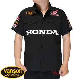 VANSON バンソン ホンダ HONDA コラボ シャツ 半袖 メンズ HRV-2406 送料無料