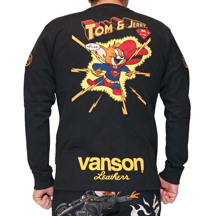 楽天市場】VANSON バンソン トムとジェリー コラボ ロングTシャツ 