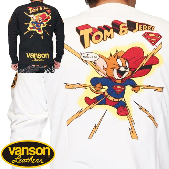 楽天市場】VANSON バンソン トムとジェリー コラボ ロングTシャツ 