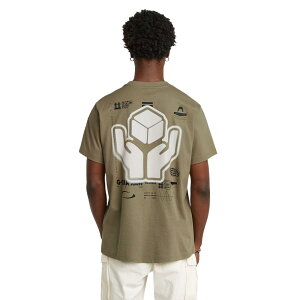 W[X^[ E G-STAR RAW TVc  Y Back Graphic Loose T-Shirt D26046-C336 