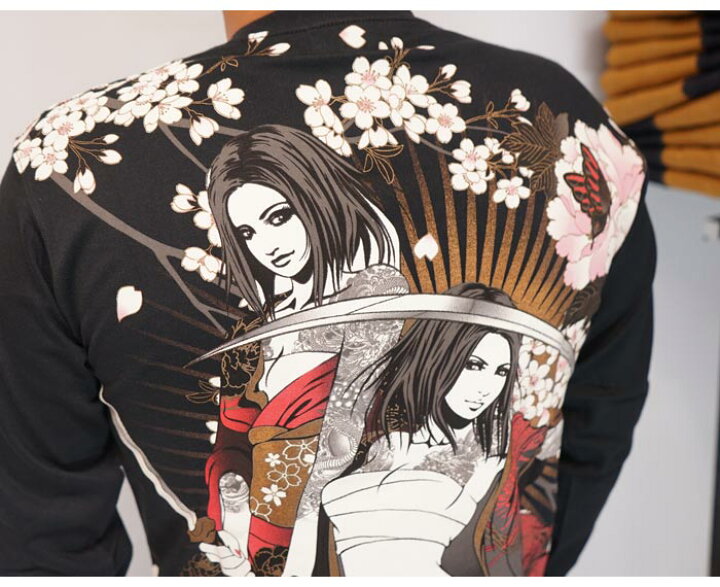 楽天市場】抜刀娘 バットウムスメ 絡繰魂 和柄 ロングTシャツ ロンT 