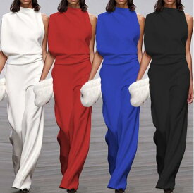 パンツドレス シングルショルダー 14色オールインワン オーバーオール タートル ネック 社交ダンス ガガウチョパンツ ダンスウェア ハイウエスト レディース ダンス衣装 伸縮あり ダンスウェア 練習着 レッスン着 踊り 舞台服 演出ダンス 衣裳 ダンス衣装S M L XL 2XL