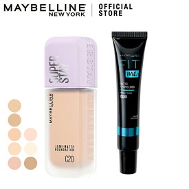 ファンデーション 【メイベリン 公式】 SPステイ ルミマット リキッド ファンデーション 35ml × フィットミー プライマー 01(30ml) maybelline 送料無料