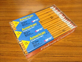 【無料ラッピング対象】Eberhard Faber エバーハード・ファーバーAmerican Pencil Real Wood 1ダース（12本） クラシック デッドストック 鉛筆 えんぴつ 消しゴム付き 限定品 書きやすい B