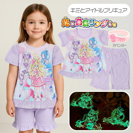 ＼ポイント最大41倍!!クーポン無くなり次第終了11/16まで／夏物SALE 光るパジャマ プリキュア ピクミン 半袖 キッズ 上下セット キミとアイドル オールスターズ ひかる 女の子 保育園 幼稚園 2025 キャラクター 勇気がでる プリキュアパジャマ ピクミンパジャマ