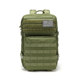 QT&QY 45リットルミリタリー タクティカルバックパック Molle アーミーアサルトパック3日間 バグアウトバッグ ハイキング用リュックサック、ツリーキング用リュックサック