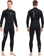 3mm ウェットスーツ メンズ レディース フルスーツ ストレッチ ネオプレン素材 日焼け止め UVカット 保温…
