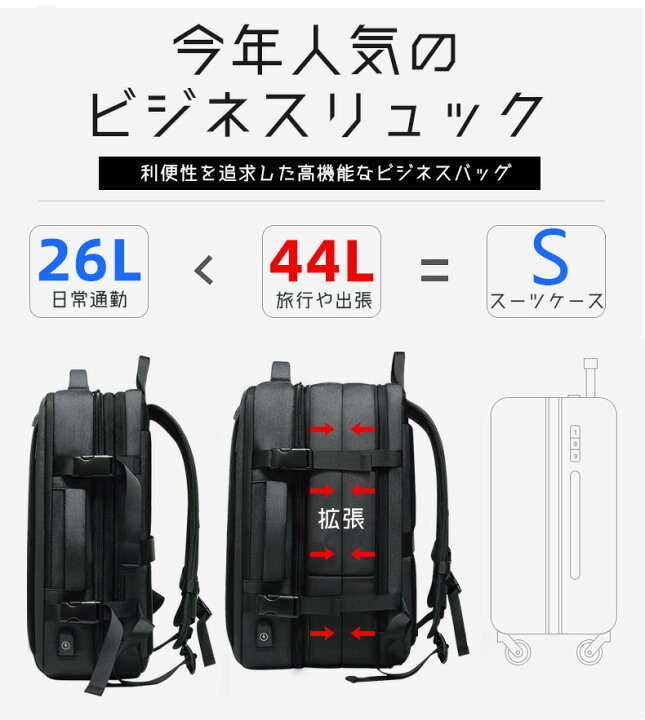 楽天市場】Pポイント10倍 リュック ビジネスリュック バックパック 