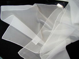 size 35×145cm,silk100% 10匁シルクシフォン【大量購入卸売り】10枚ロット受注後縫製して出荷します。【 紅茶染め ハーブ染め 草木染に使えます】絹100％シルクシフォンの縫製済み白スカーフシルクは初心者でも簡単に染められます/日本製/