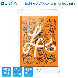 ポイント5倍！3/30限定！【BLIXIA】iPad mini 7.9インチ 第4世代 第5世代 9H 光沢ガラス保護フィルム Apple 保護シート 破損防止 アイパッドミニ ブリシア 365日交換保証