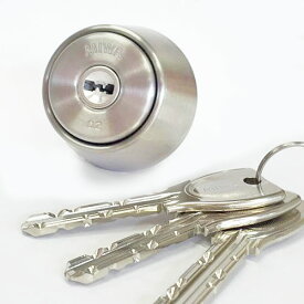 MIWA PR LA.CY/DA.CYステンレスシルバー色交換シリンダー/（キー3本付）【LAMA、LASP他対応】