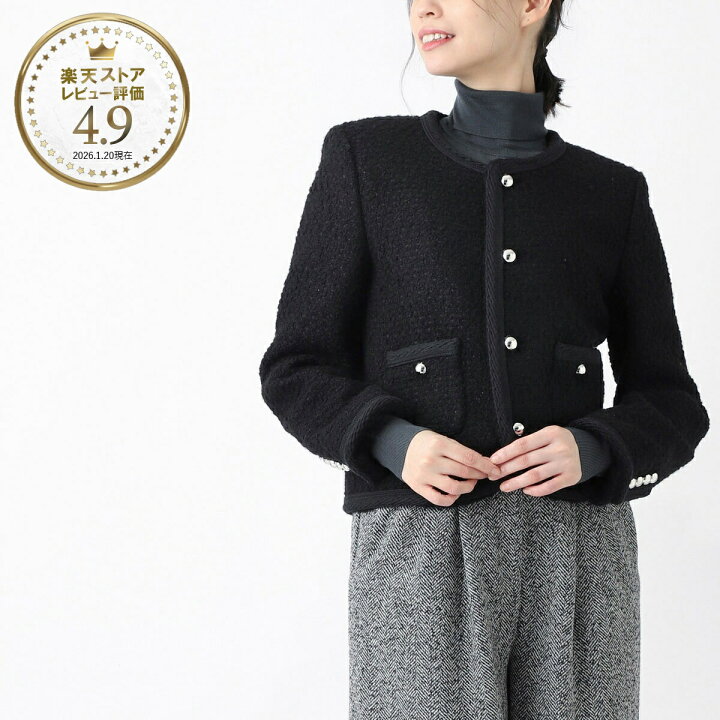 CELINE(セリーヌ) HEDI WOOL NO COLLAR JACKET エディ期 ツイード 