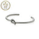 【アウトレット】セリーヌ CELINE バングル ブレスレット シルバー メンズ 461oq 6bra 36si KNOT CORD PATTERNED CUFF…