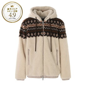 【アウトレット】モンクレール MONCLER フーデッドブルゾン ボアジャケット ベージュ メンズ 8g00064 89b7o p22【返品送料無料】