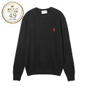 アミ パリス AMI PARIS クルーネックニット ブラック メンズ bfhks001 001 001 ADC SWEATER【返品送料無料】