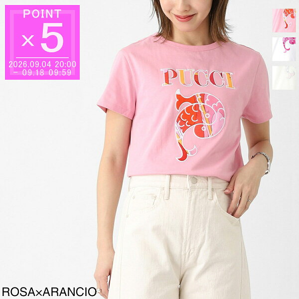 【最大300%ポイント還元! 確率1/2! 9/10限定!※要エントリー】プッチ PUCCI クルーネックTシャツ KIDS キッズ ガールズ レディース ロゴ刺繍 ロゴT【返品送料無料】[2026SS]
