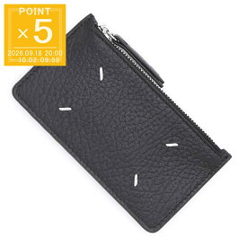 メゾンマルジェラ Maison Margiela コインケース フラグメントケース ブラック レディース CARD HOLDER ZIP EW【返品送料無料】