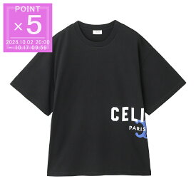 セリーヌ CELINE クルーネックTシャツ ブラック メンズ【返品送料無料】[2026SS]