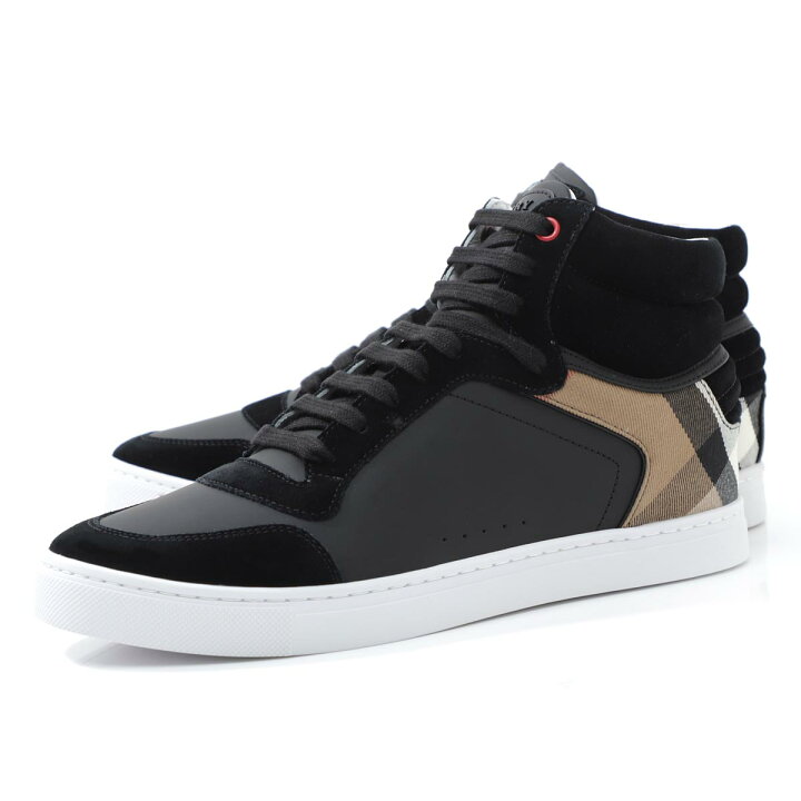 楽天市場 バーバリー Burberry スニーカー ブラック メンズ シューズ 靴 カジュアル 大きいサイズあり Black Leather House Check Hight Top Sneaker あす楽対応 関東 返品送料無料 ラッピング無料 モダンブルー 楽天市場店