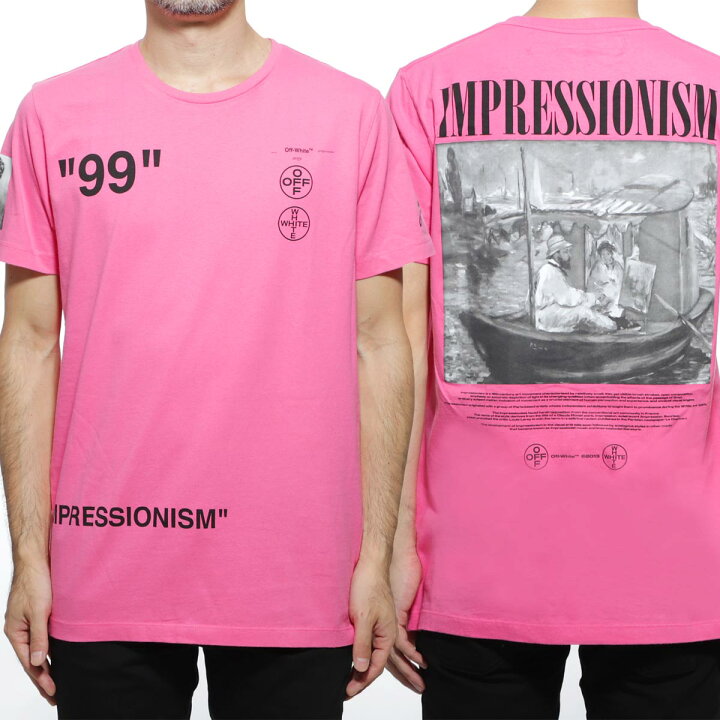 楽天市場 オフホワイト Off White クルーネック Tシャツ ピンク メンズ カジュアル トップス インナー Omaa027r 28 Boat S S Slim Tee 返品送料無料 ラッピング無料 あす楽対応 関東 モダンブルー楽天市場店