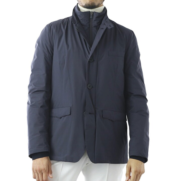 ヘルノ/HERNO ウール パネル 切替 ハイブリッド ダウン ブルゾン  