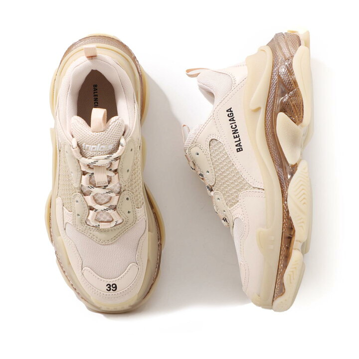 楽天市場 バレンシアガ Balenciaga スニーカー ベージュ レディース 大きいサイズあり W2ga1 9710 Triple S トリプルｓ クリアソール 返品送料無料 ラッピング無料 あす楽対応 関東 モダンブルー楽天市場店