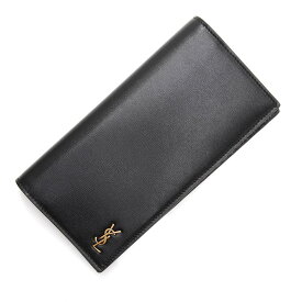 【アウトレット】サンローラン SAINT LAURENT 長財布 小銭入れ付き ブラック 607746 02g0w 1000 TINY MONOGRAM KING PALM【返品送料無料】