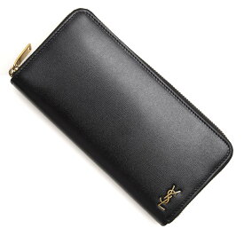 サンローラン SAINT LAURENT ラウンドファスナー 長財布 小銭入れ付き ブラック メンズ 630201 02g0w 1000 TINY MONOGRAM KING PALM【返品送料無料】